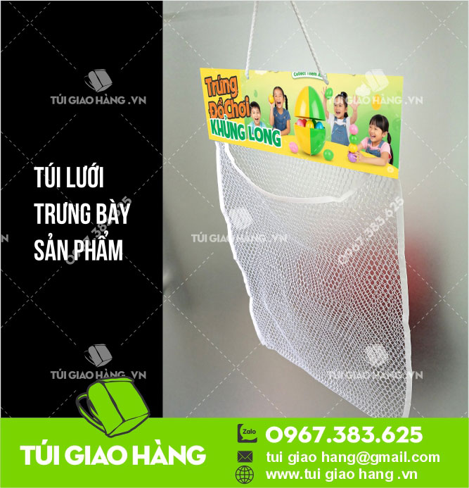 Sản-xuất-Túi-lưới-trưng-bày-trứng-khủng-long-đồ-chơi